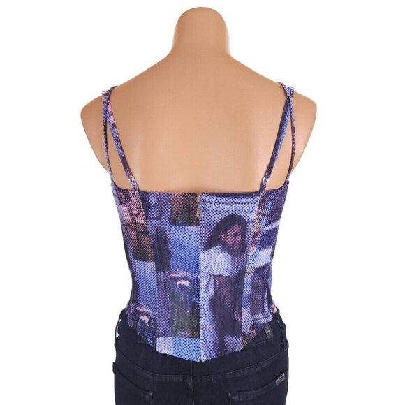 Miaou Aphex Corset Size XL Womens Blue Top $265 - Picture 8 of 15